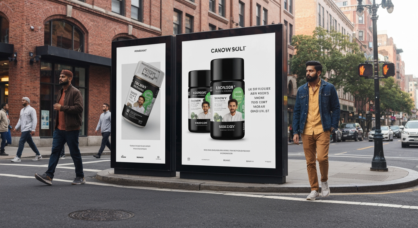 AI Design for Out-of-home campaign mockup concept for Sale campaign visuals for my product line. Billboard, transit poster, or street display in a realistic environment, strong campaign imagery, believable scale and lighting, no readable fake ad copy.