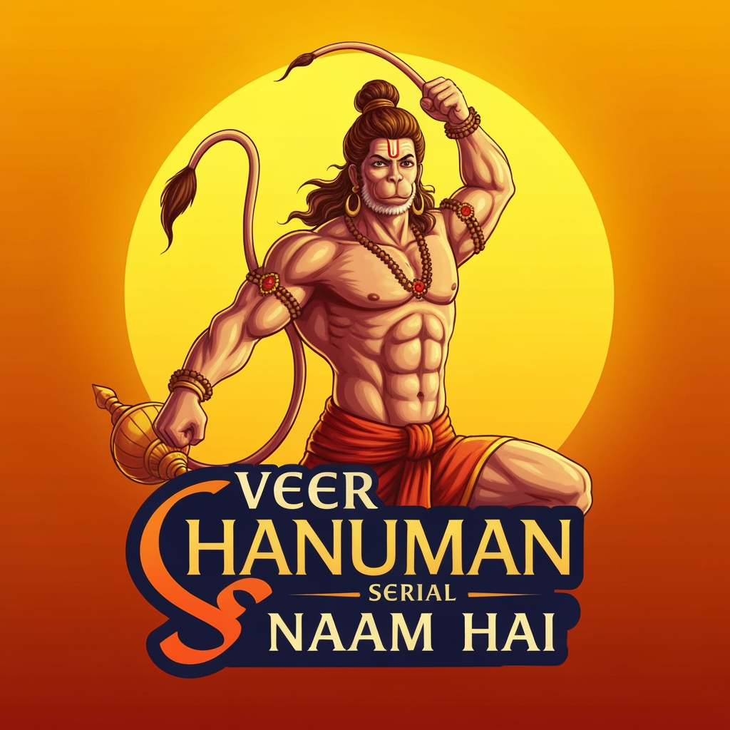 AI Design for VEER HANUMAN SERIAL NAAM HAI page ka mujhe uske lie uniqe sa logo chahie bana skte ho kya