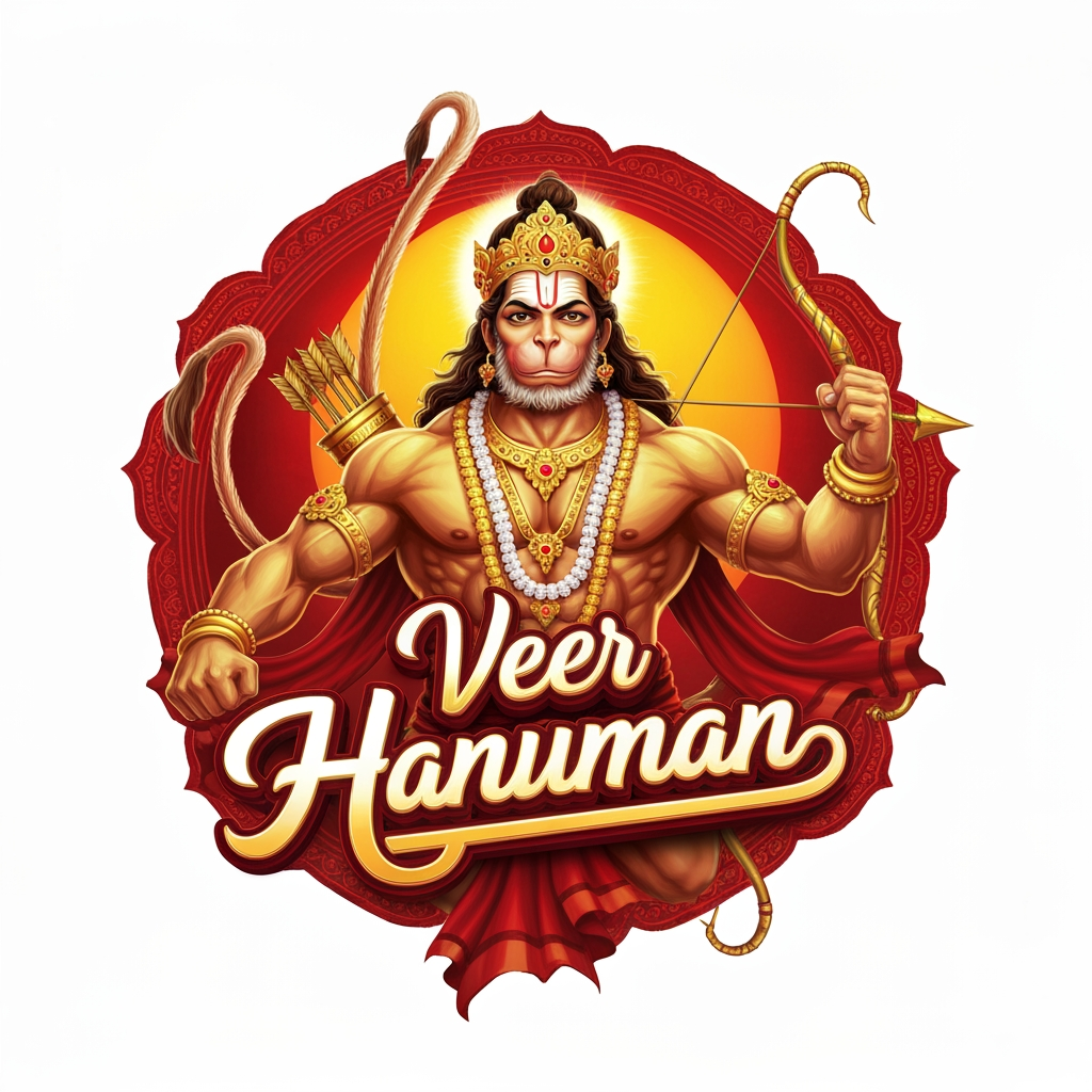 AI Design for VEER HANUMAN SERIAL page ka mujhe uske lie uniqe sa logo chahie bana skte ho kya