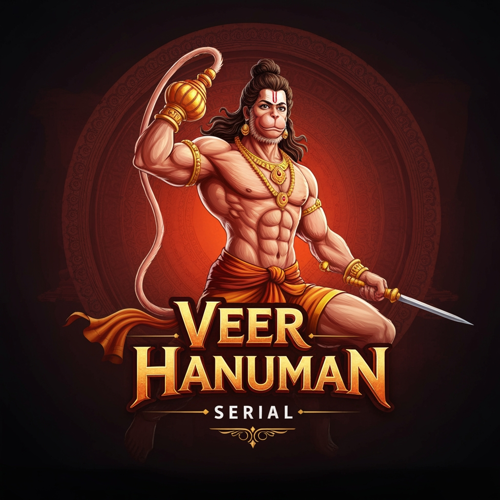 AI Design for veer hanuman serial ye page ka naam hai mujhe niske lie acha sa logo bna kr de