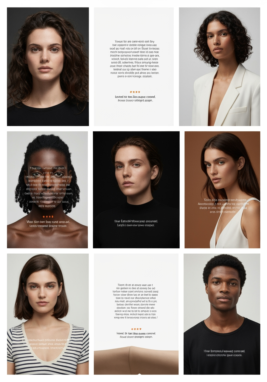 AI Design for Social campaign preview concept for Brand identity directions for a client. Portrait campaign visual that feels ready for client approval, clear focal image, cohesive art direction, clean space for copy to be added later, no generated text.
