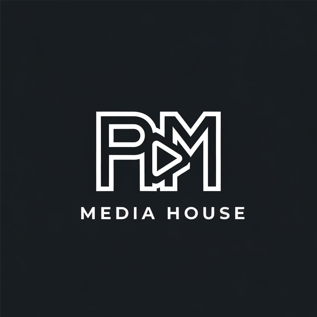 AI Design for Design a logo for a modern media company called "PM Media House".
Create a bold "PM" monogram using clean geometric lines with perfect symmetry. Integrate a subtle negative-space play button inside the monogram without making it obvious.
Mood:
Premium, cinematic, powerful, trustworthy, modern, high-end branding.
Avoid:
Gradients, cartoon style, unnecessary icons, colorful elements, shadows, clutter, cheap effects.
Ultra HD
Professional branding
Behance award-winning style
Minimal luxury aesthetic