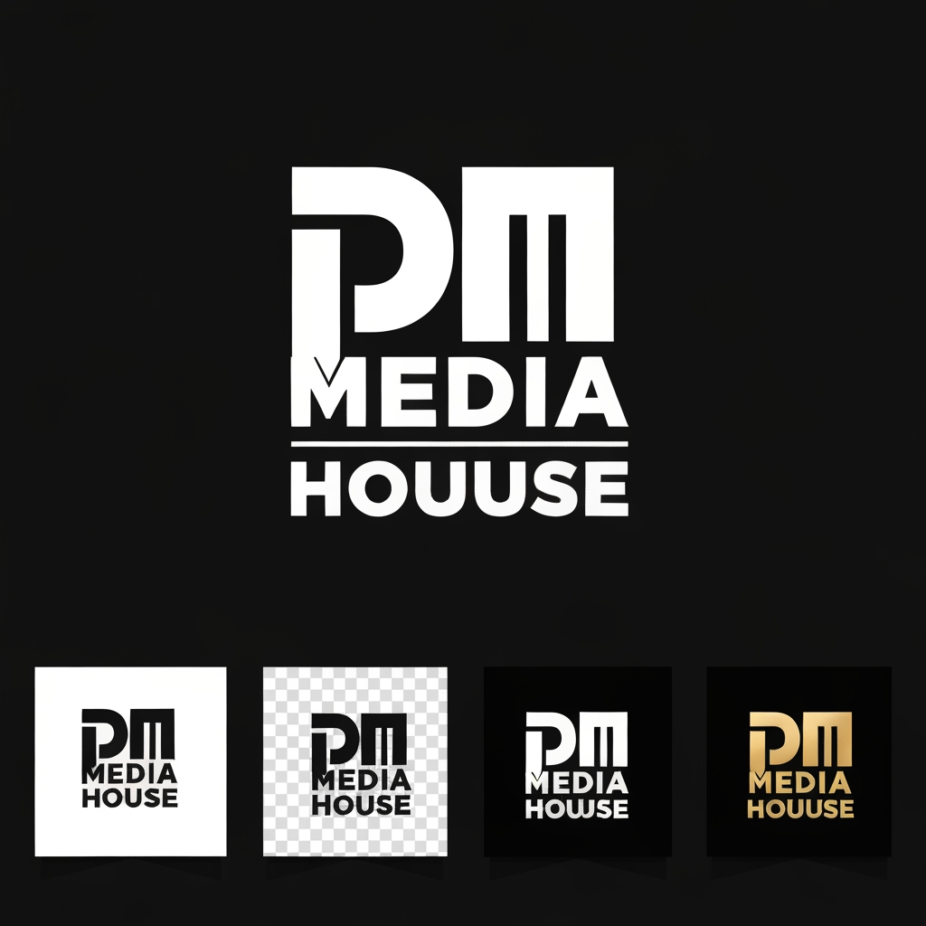 AI Design for Create a premium custom typography logo for a modern media brand named "PM Media House."
Design an iconic, handcrafted wordmark using bold custom lettering with thick geometric shapes, creative letter fusion, and strong visual balance. The typography should feel unique, memorable, and instantly recognizable, as if it belongs to a world-class global brand.
The design should have:
• Custom-designed letters (not based on any existing font)
• Bold, compact, and visually striking typography
• Creative negative space and subtle geometric cuts
• Perfect symmetry and balanced proportions
• A clean vector aesthetic with sharp edges and smooth curves
• A timeless, minimalist, and premium appearance
• A strong brand identity suitable for a media agency, podcast network, and creative production company
Focus on making the lettering itself the hero of the logo. Avoid generic media symbols such as microphones, cameras, headphones, film reels, play buttons, or speech bubbles. The typography alone should communicate confidence, creativity, and professionalism.
Color Palette:
• Matte Black (#0F0F0F)
• Pure White (#FFFFFF)
• Luxury Metallic Gold (#C8A95A) for premium mockups
Background:
Solid matte black.
Deliverables:
• Primary wordmark
• Standalone "PM" monogram
• Black version
• White version
• Gold foil version
• Flat vector version
• Transparent background
• Instagram profile icon
• Premium branding mockup
Style Keywords:
Luxury branding, custom typography, geometric lettering, modern minimalism, Swiss-inspired design, iconic wordmark, premium vector logo, editorial branding, creative agency identity, timeless design, award-winning logo, brand identity system.
Quality:
Ultra-clean vector, scalable, highly original, professional branding presentation, 8K, Behance-worthy, Dribbble showcase quality.