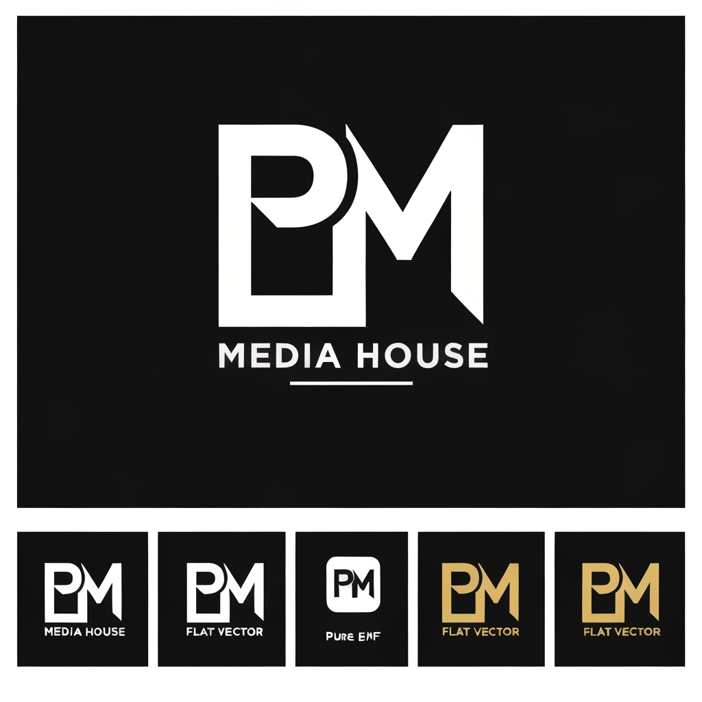 AI Design for Create a premium custom typography logo for a modern media brand named "PM Media House."
Design an iconic, handcrafted wordmark using bold custom lettering with thick geometric shapes, creative letter fusion, and strong visual balance. The typography should feel unique, memorable, and instantly recognizable, as if it belongs to a world-class global brand.
The design should have:
• Custom-designed letters (not based on any existing font)
• Bold, compact, and visually striking typography
• Creative negative space and subtle geometric cuts
• Perfect symmetry and balanced proportions
• A clean vector aesthetic with sharp edges and smooth curves
• A timeless, minimalist, and premium appearance
• A strong brand identity suitable for a media agency, podcast network, and creative production company
Focus on making the lettering itself the hero of the logo. Avoid generic media symbols such as microphones, cameras, headphones, film reels, play buttons, or speech bubbles. The typography alone should communicate confidence, creativity, and professionalism.
Color Palette:
• Matte Black (#0F0F0F)
• Pure White (#FFFFFF)
• Luxury Metallic Gold (#C8A95A) for premium mockups
Background:
Solid matte black.
Deliverables:
• Primary wordmark
• Standalone "PM" monogram
• Black version
• White version
• Gold foil version
• Flat vector version
• Transparent background
• Instagram profile icon
• Premium branding mockup
Style Keywords:
Luxury branding, custom typography, geometric lettering, modern minimalism, Swiss-inspired design, iconic wordmark, premium vector logo, editorial branding, creative agency identity, timeless design, award-winning logo, brand identity system.
Quality:
Ultra-clean vector, scalable, highly original, professional branding presentation, 8K, Behance-worthy, Dribbble showcase quality.
