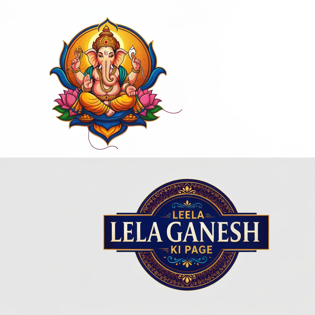 AI Design for Leela Ganesh Ki page ka name hai mujhe iske lie logo create krke do kuch uniqe sa do bna ke