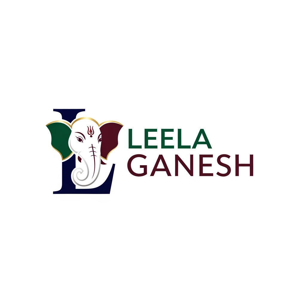 AI Design for kuch acha professional bnao Leela Ganesh ki naam hai logo tyar krke do ganesh ji vhi ho sath