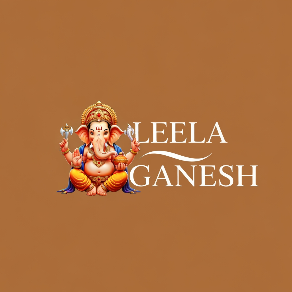AI Design for kuch acha professional bnao Leela Ganesh ki naam hai logo tyar krke do ganesh ji vhi ho sath