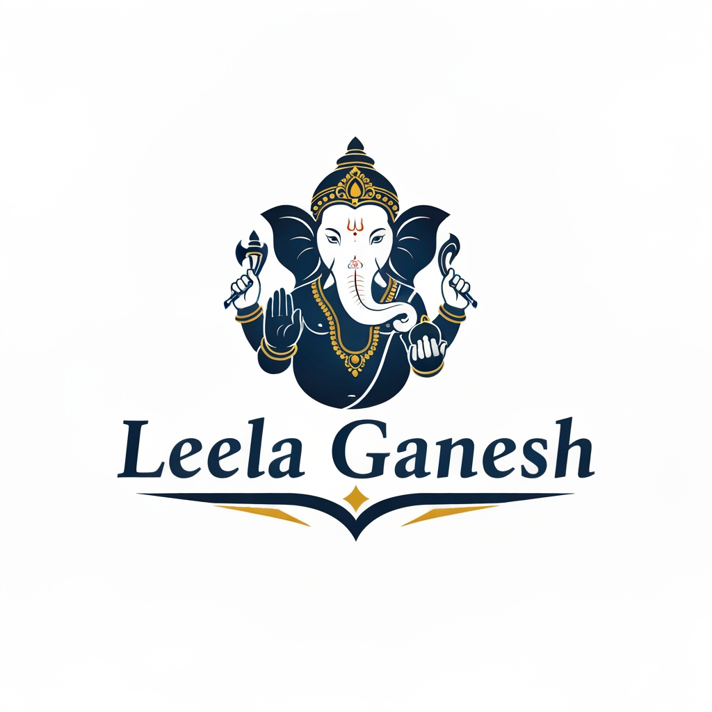 AI Design for kuch acha professional bnao Leela Ganesh ki naam hai logo tyar krke do ganesh ji vhi ho sath