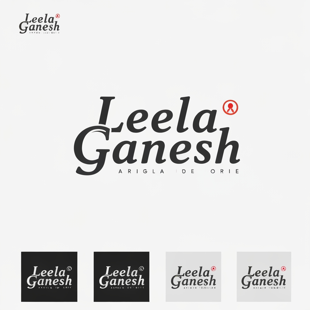 AI Design for kuch acha professional bnao Leela Ganesh ki naam hai logo tyar krke do