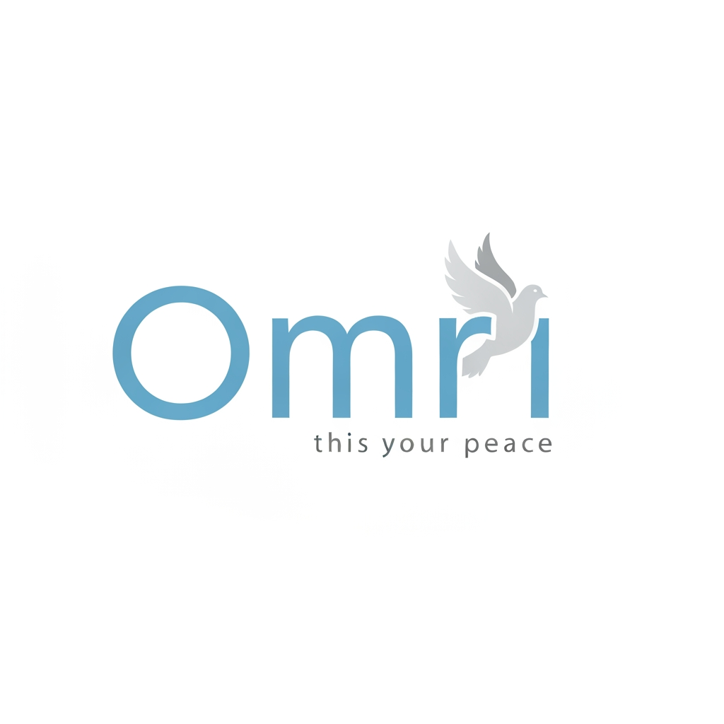 AI Design for omri this is our cmpy name i need logo for this name . but this logo meanies peace