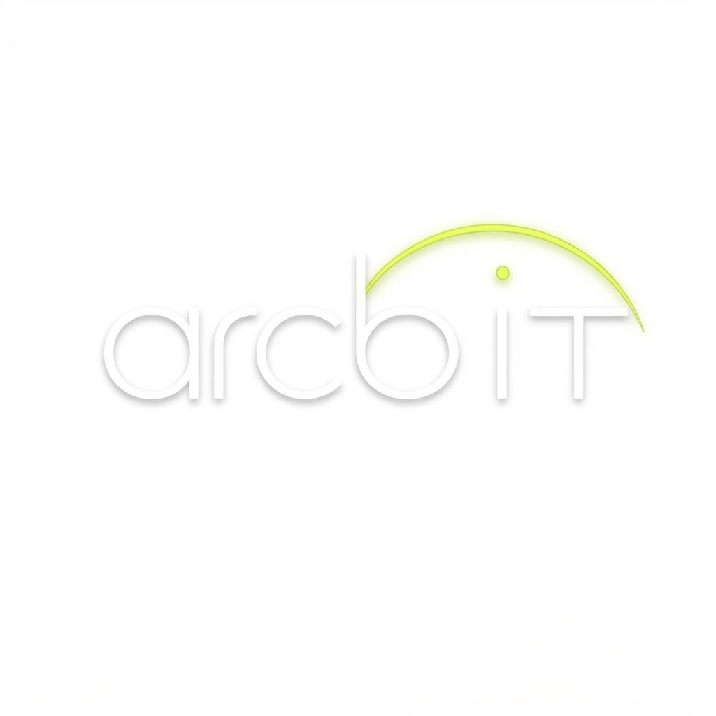 AI Design for design it same logo client requirment remeove black stroke from arcbit color white hi rhega only and dot and arc symbol color C8F169 rhega aur thoda shine bhi