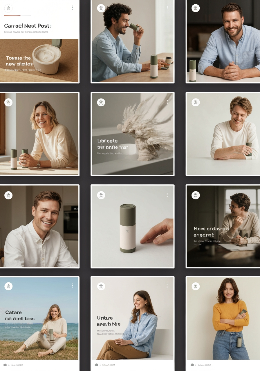 AI Design for Portrait social feed visual concept for Carousel posts for a product launch. Scroll-stopping focal point, editorial crop, balanced foreground and background, designed for a 4:5 feed placement, no generated text or UI elements.
