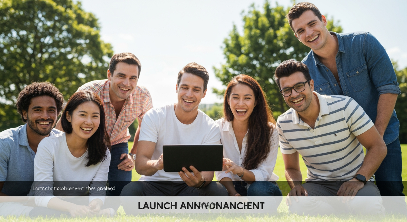 AI Design for Landscape launch announcement visual concept for Carousel posts for a product launch. Energetic campaign image, strong focal object or scene, clean branded atmosphere, generous open space for announcement copy to be added later, no rendered typography.