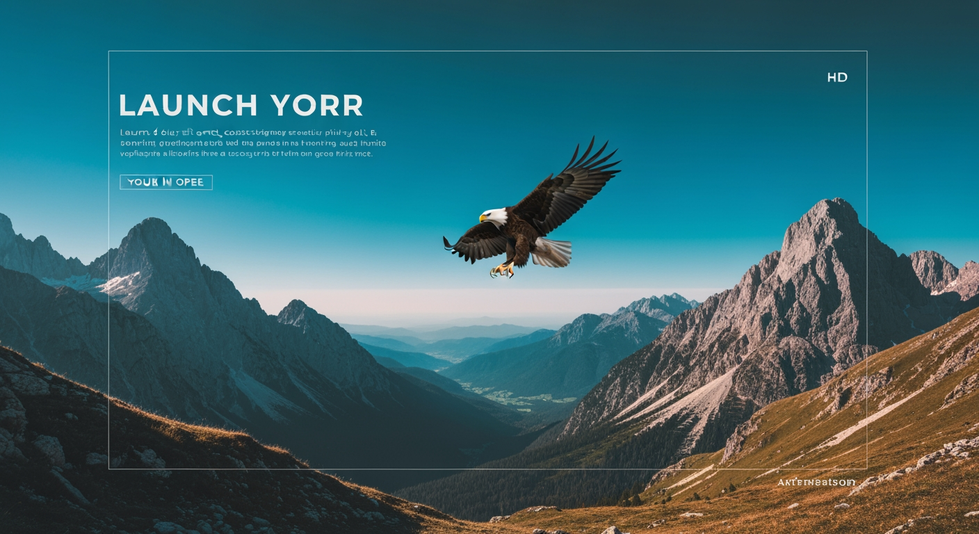 AI Design for Landscape launch announcement visual concept for Story templates for my brand. Energetic campaign image, strong focal object or scene, clean branded atmosphere, generous open space for announcement copy to be added later, no rendered typography.