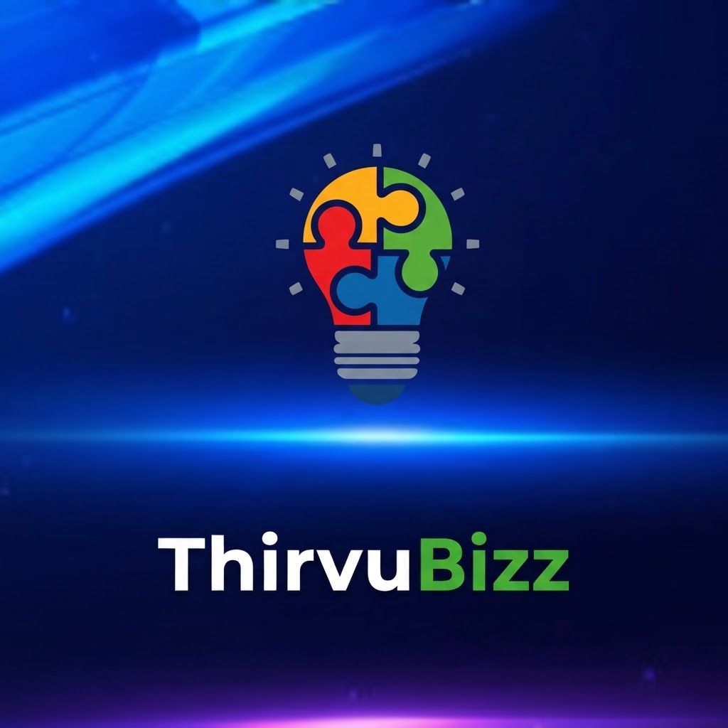 AI Design for product name is thirvubizz i want logo for it like logo from img