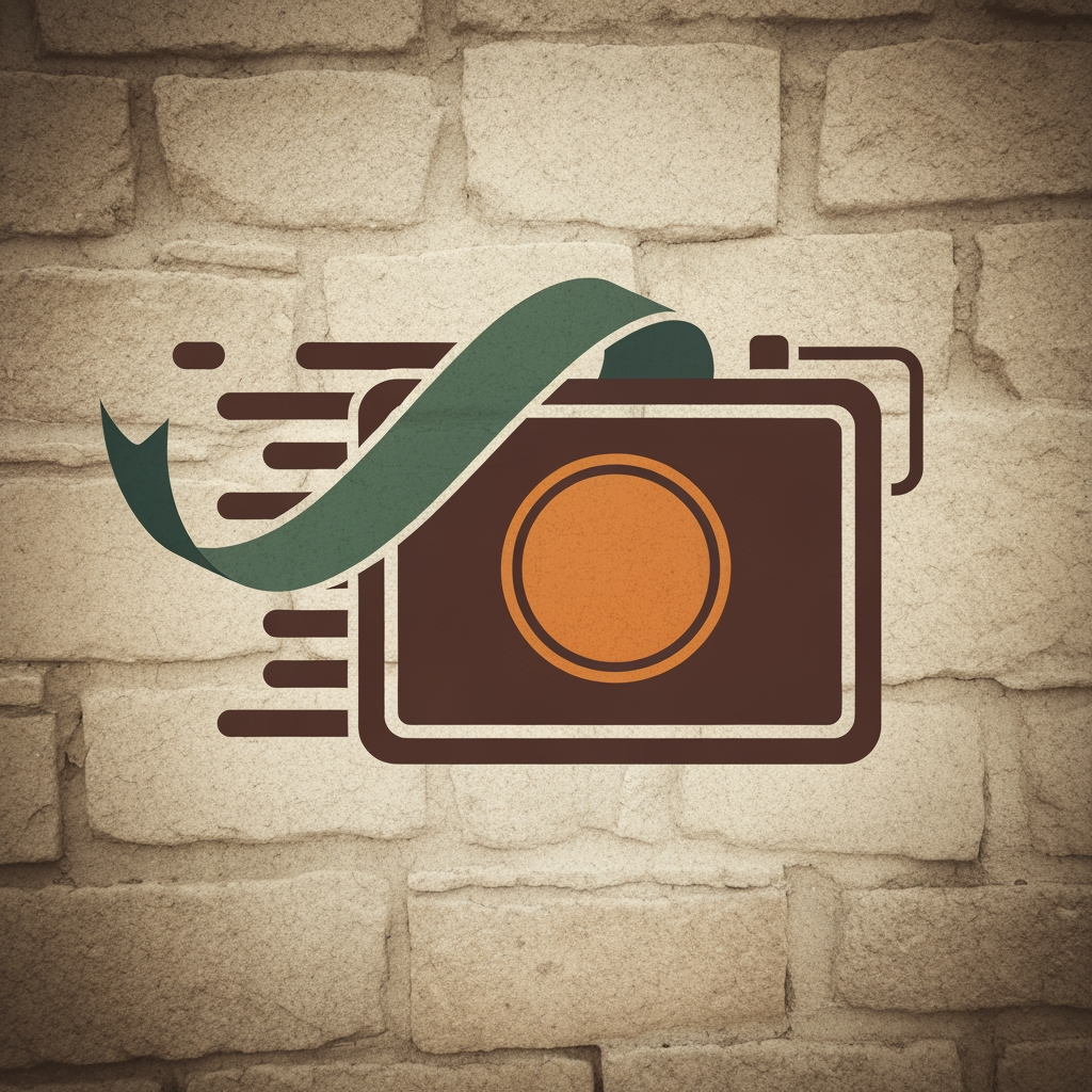 AI Design for Icon: A camera lens or shutter motif combined with the Ashoka Chakra's spokes, symbolizing a 360-degree look at the nation.Colors: Classic newsroom colors—rich burgundy, white, and sharp charcoal grey.Typography: Strong, structural serif or semi-serif font to give a highly professional, trustworthy broadcasting look.