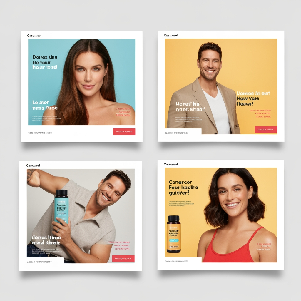 AI Design for Square social feed visual concept for Carousel posts for a product launch. Strong central subject, clean composition, platform-ready crop, cohesive color and mood, clear empty area for caption or headline to be added later, no readable text generated.