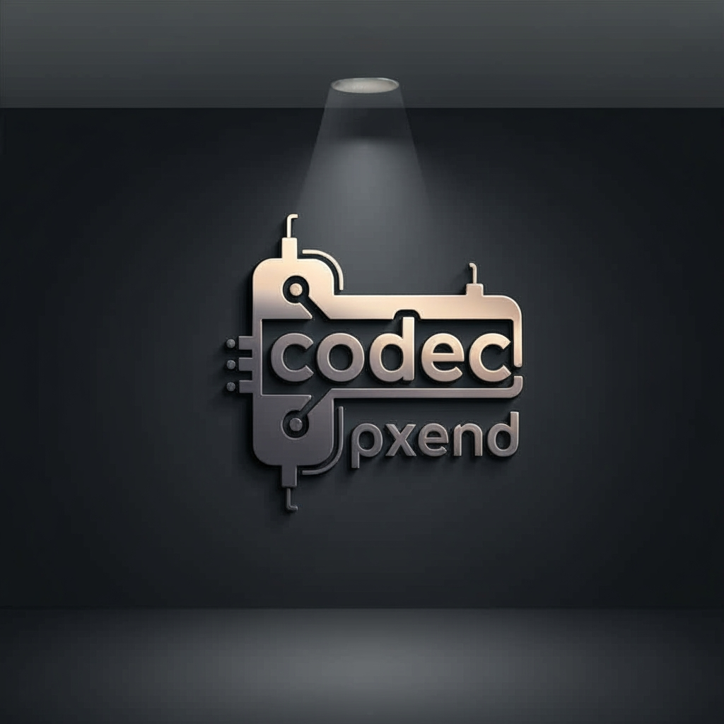 AI Design for no simple aik logo ho kuch codec related pic ho aur pxend likha ho