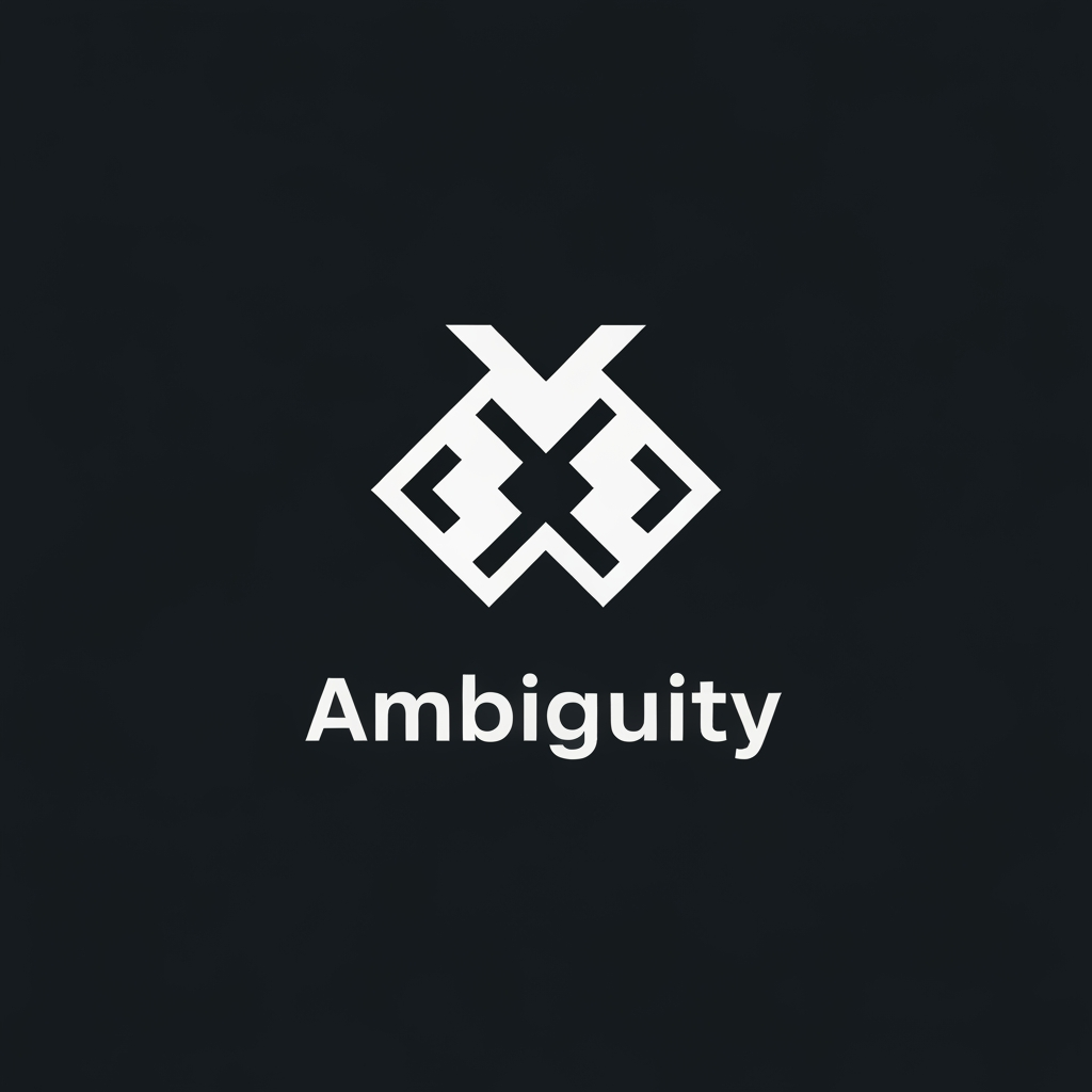 AI Design for Design a minimalist, modern logo for a company named 'Ambiguity' — a two-person web design and development studio that builds fast, custom digital experiences (full-stack web apps, marketing sites, platforms) using a modern tech stack like React, Next.js, and thoughtful motion design. The studio is small, deliberate, and treats every client project like its own product — precise, confident, unconventional.
Let the mark reflect the name itself: something that reads two different ways, or reveals a second meaning the longer you look at it — playing on the idea of 'ambiguity' as depth and duality rather than confusion. Clean geometric vector style, single color, no gradients, no text in the icon, centered composition, plenty of negative space. Aesthetic in the spirit of Vercel, Linear, or Stripe — minimal, sharp, tech-forward.