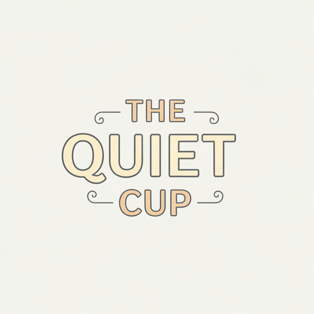 AI Design for create a logo for a coffee brand called "The Quiet Cup". the logo should be illustrated and elegant. make it minimalist and aesthetic. the visual should be appeling and calm. the font and logo should be like hand-drawn
