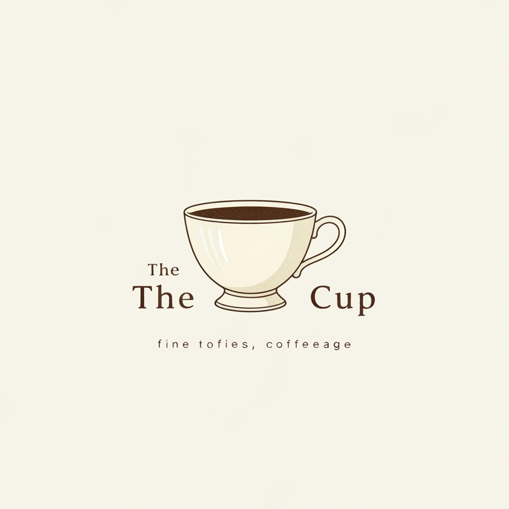 AI Design for create a logo for a coffee brand called "The Quiet Cup". the logo should be illustrated and elegant. make it minimalist and aesthetic. the visual should be appeling and calm. the font and logo should be like hand-drawn