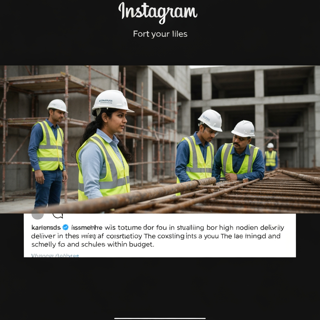 i have a construction company and i want a post for my insta profile which attract clients for me