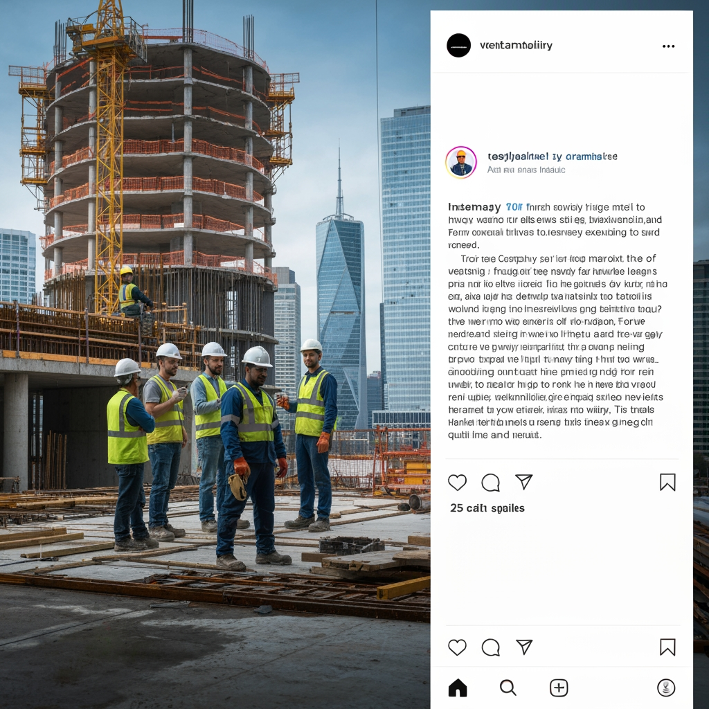 AI Design for i have a construction company and i want a post for my insta profile which attract clients for me