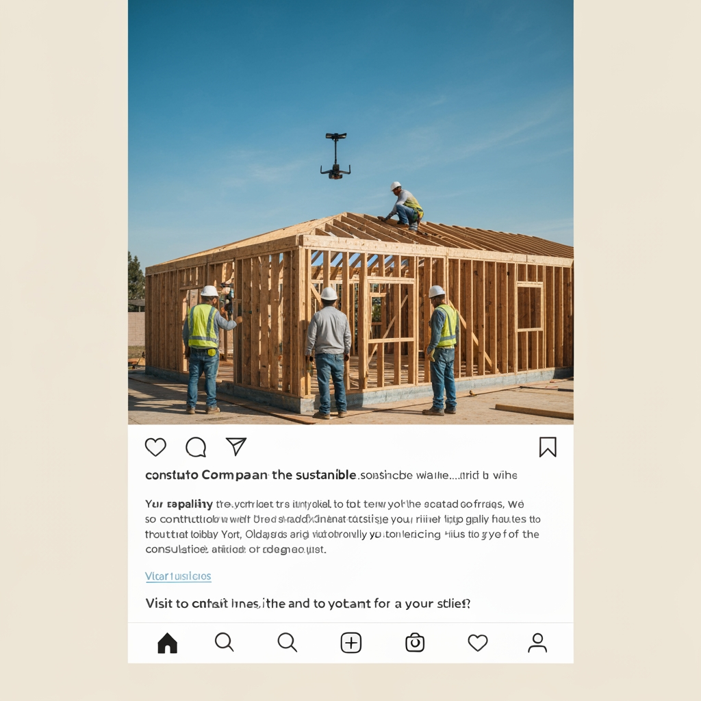 AI Design for i have a construction company and i want a post for my insta profile which attract clients for me