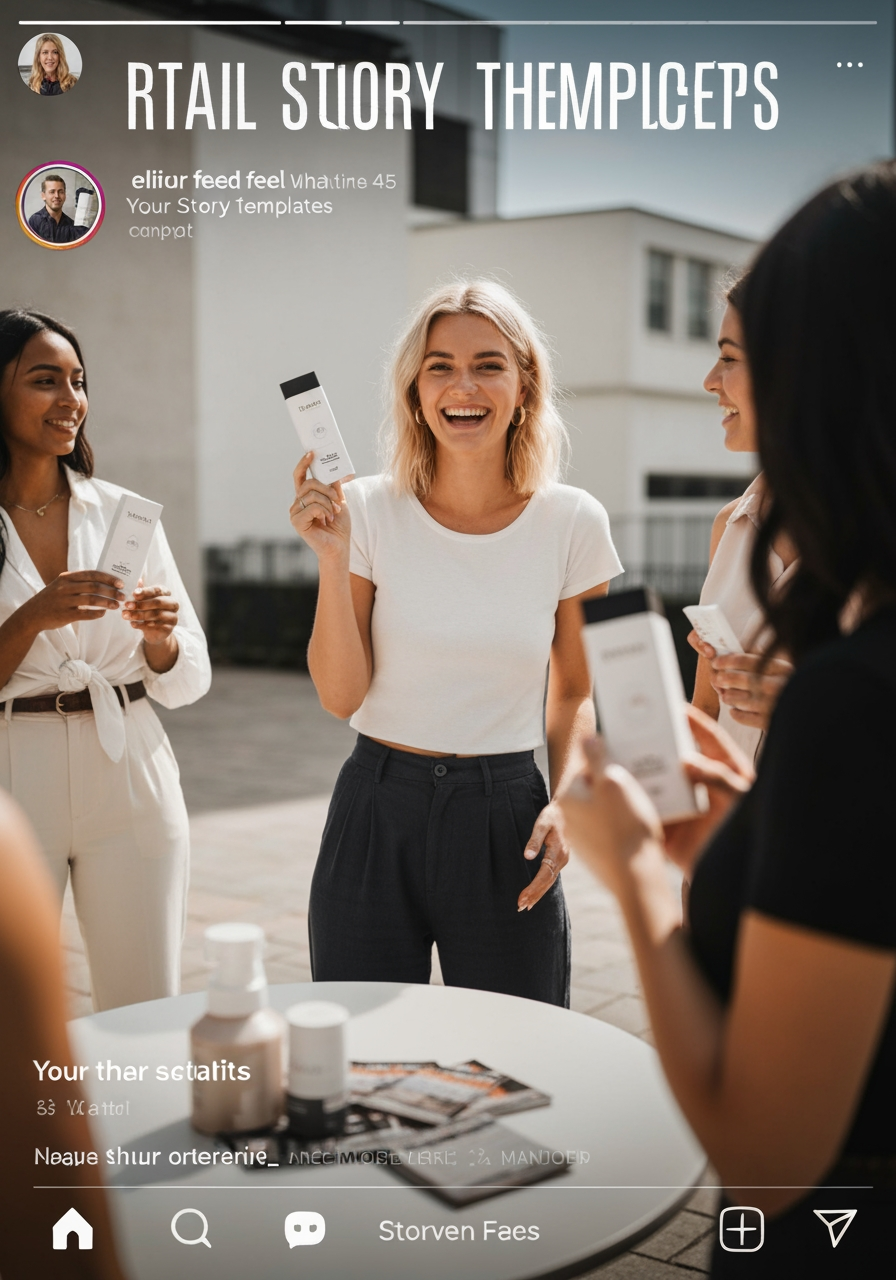 Portrait social feed visual concept for Story templates for my brand. Scroll-stopping focal point, editorial crop, balanced foreground and background, designed for a 4:5 feed placement, no generated text or UI elements.