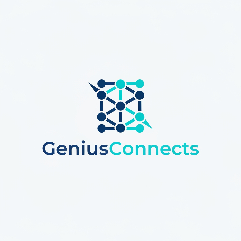 AI Design for geniusconnects logo innovative modern