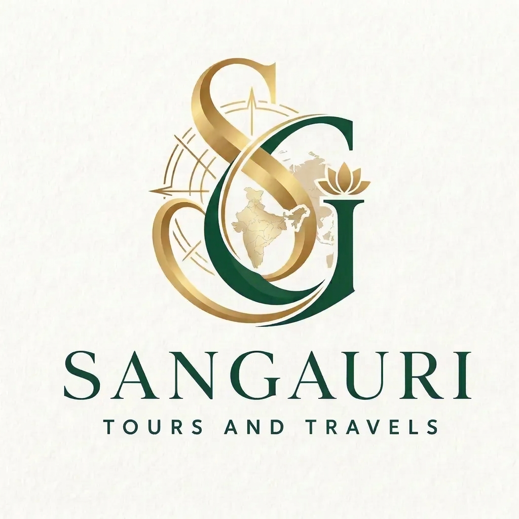 AI Design for can you make G in dark green colour and edit Sangauri spelling to this Sangaurii and make sure that Sangaurii is also in dark green colour