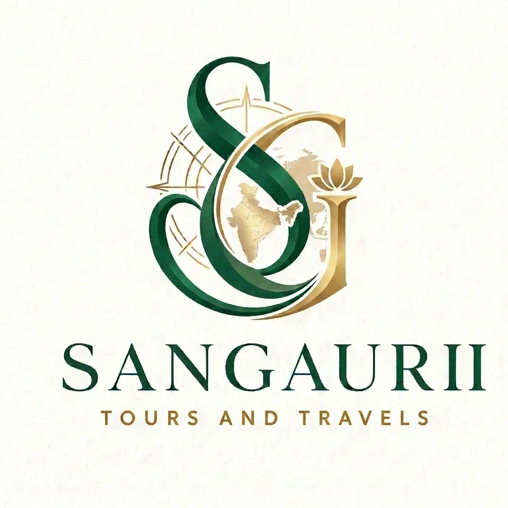 AI Design for make Tours and Travels in dark gold