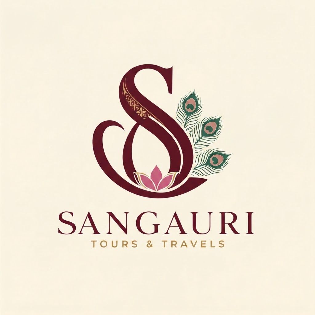 AI Design for i want to create a logo for Sangauri Tour and Travels can you please make Using SG make it look elegant traditional as well as tour and travel company use these references good alignmet