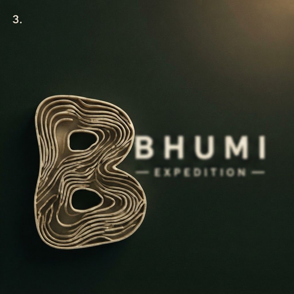 AI Design for Square social feed visual for  brand. Strong central subject, clean composition, platform-ready crop, cohesive color and mood, clear empty area for caption or headline to be added later, no readable text generated.

Incorporate the attached brand element reference image (Reference A: brand element "Bhumi Expedition") into the composition where natural — preserve the depicted brand element's appearance.