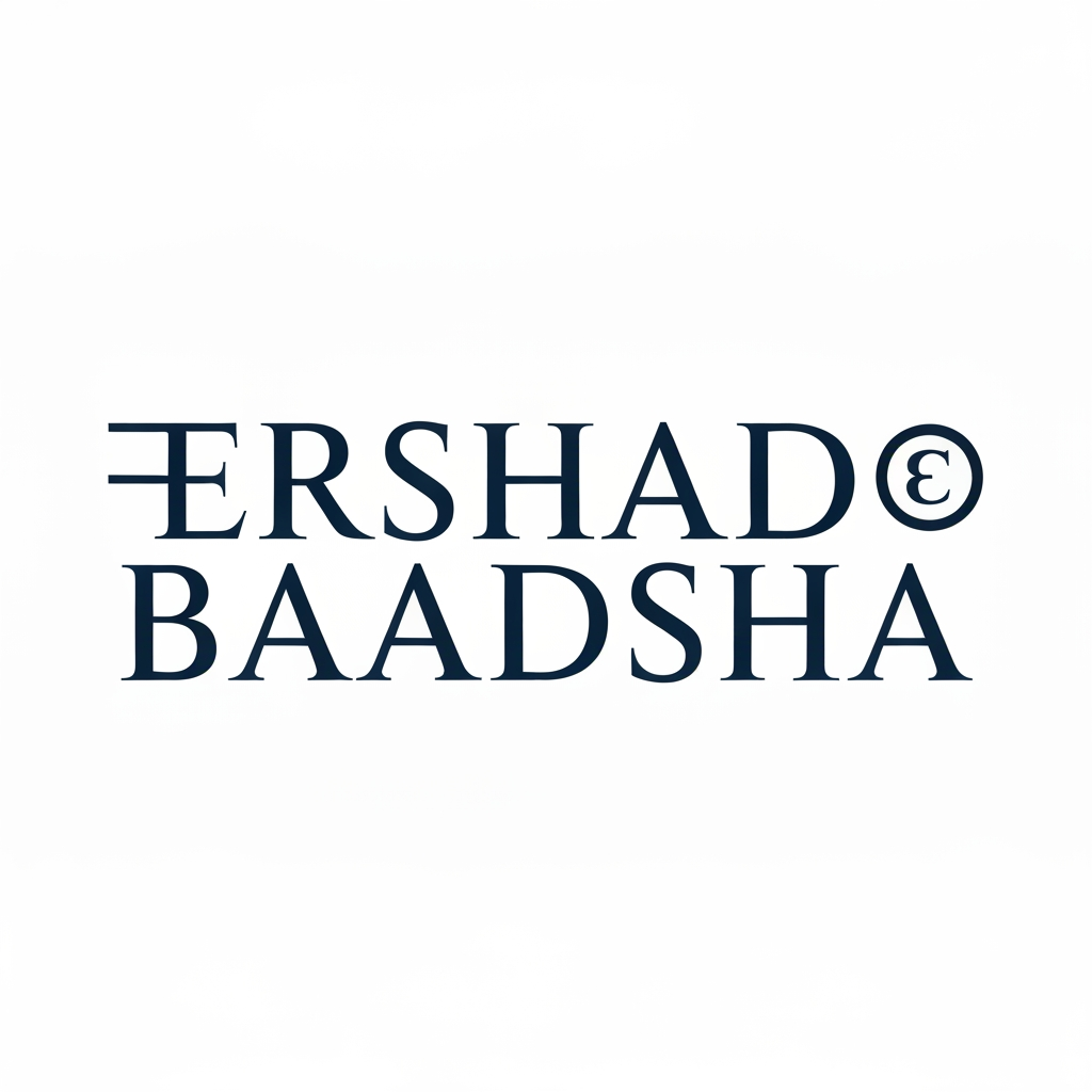 AI Design for Create a typography logo with copyright icon for my name - Ershad Baadsha