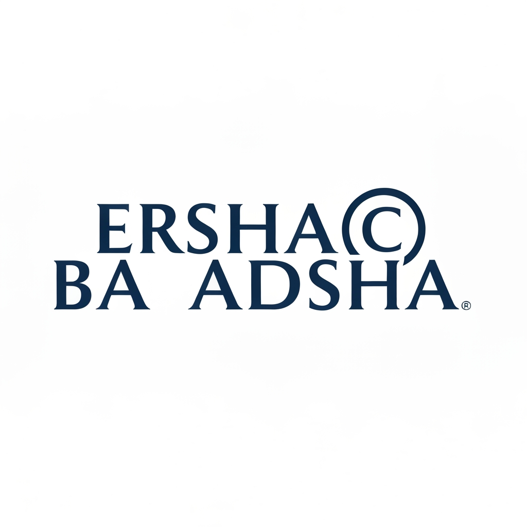 AI Design for Create a typography logo with copyright icon for my name - Ershad Baadsha