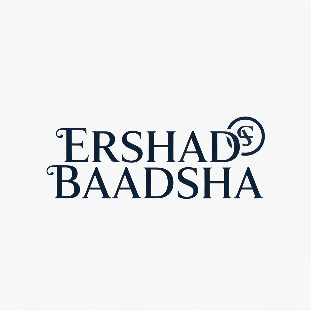 AI Design for Create a typography logo with copyright icon for my name - Ershad Baadsha