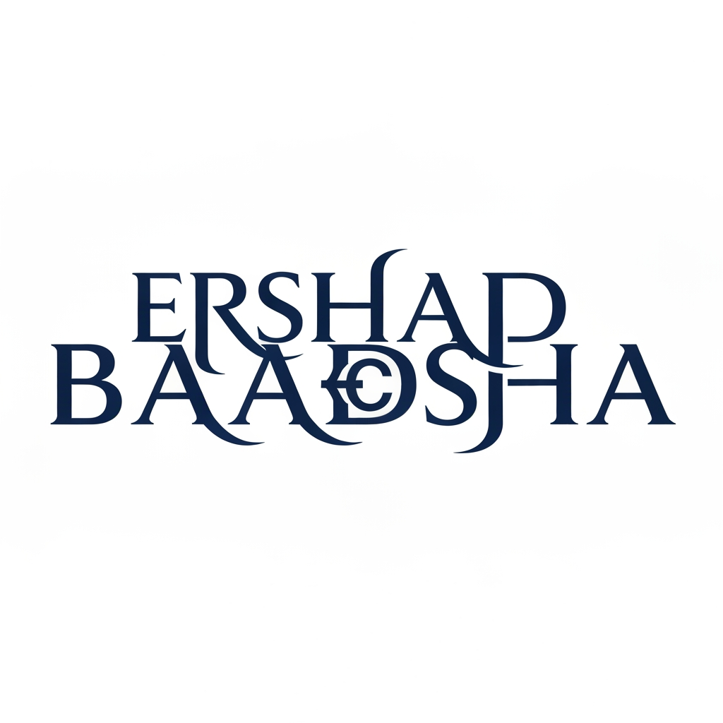 AI Design for Create a typography logo with copyright icon for my name - Ershad Baadsha