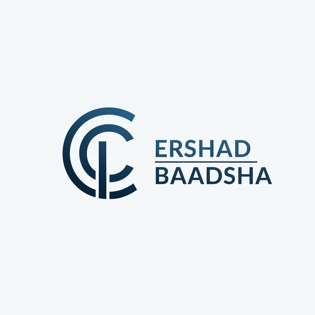 AI Design for Create a typography logo with copyright icon for my name - Ershad Baadsha
