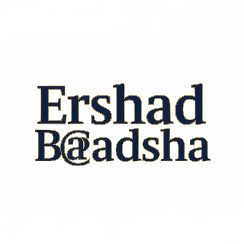 AI Design for Create a typography logo with copyright icon for my name - Ershad Baadsha