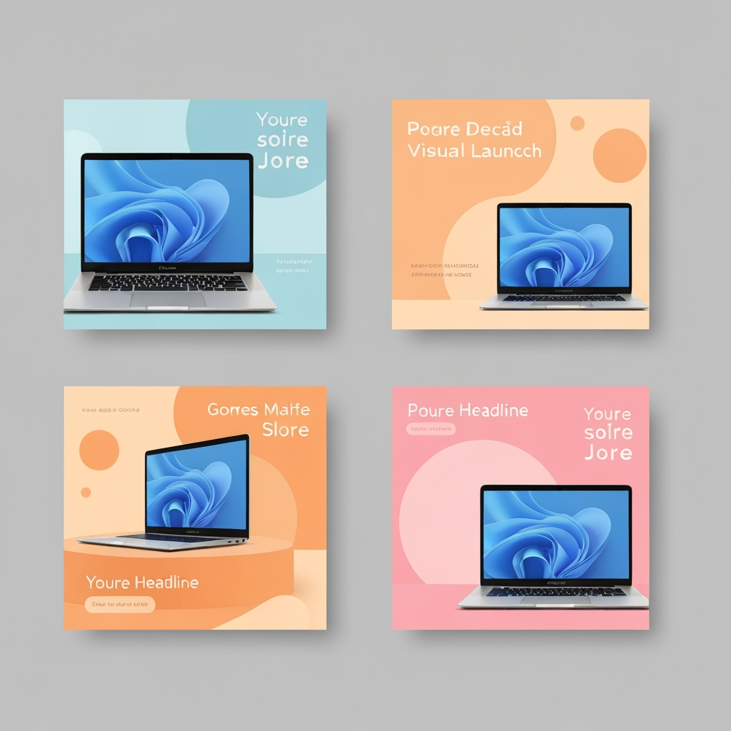 AI Design for Square social feed visual concept for Carousel posts for a product launch. Strong central subject, clean composition, platform-ready crop, cohesive color and mood, clear empty area for caption or headline to be added later, no readable text generated.