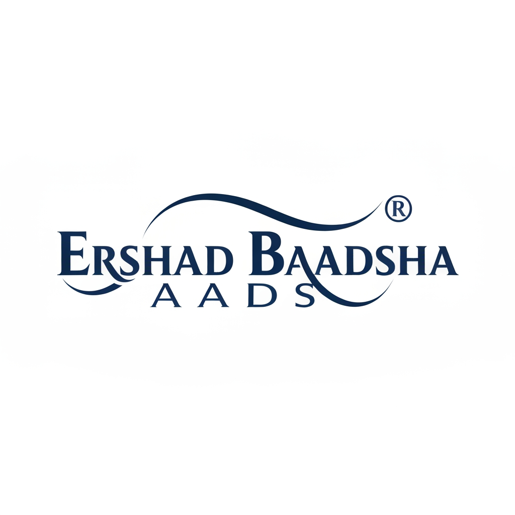 AI Design for Create a typography logo with copyright icon for my name - Ershad Baadsha
