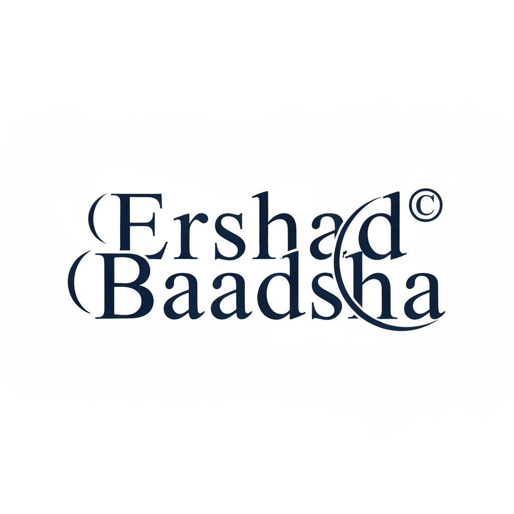AI Design for Create a typography logo with copyright icon for my name - Ershad Baadsha
