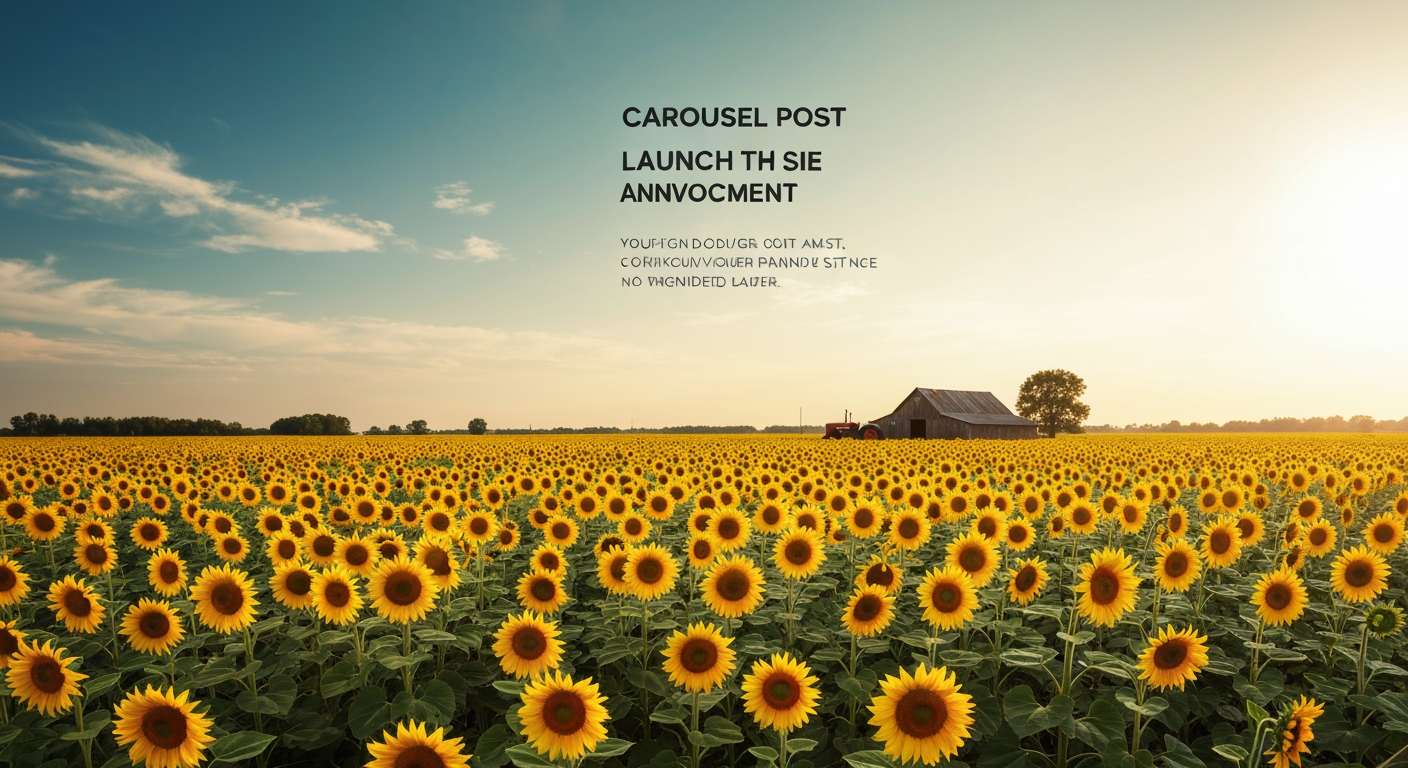 AI Design for Landscape launch announcement visual concept for Carousel posts for a product launch. Energetic campaign image, strong focal object or scene, clean branded atmosphere, generous open space for announcement copy to be added later, no rendered typography.