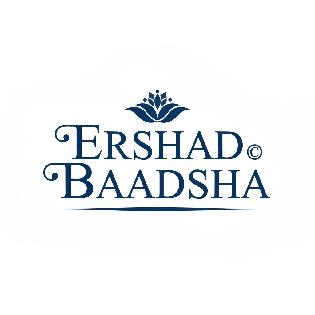 AI Design for Create a typography logo with copyright icon for my name - Ershad Baadsha