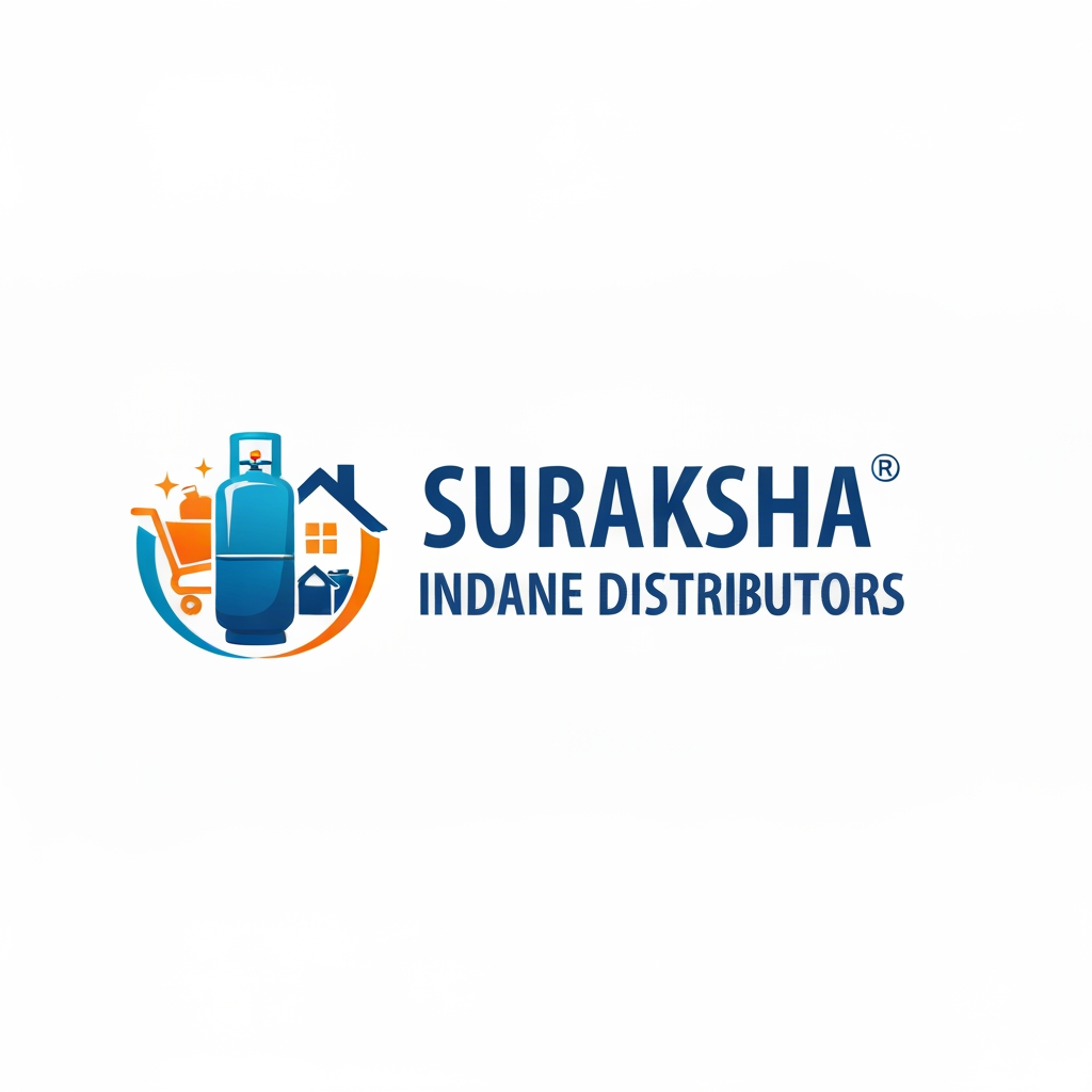 AI Design for i want to create a logo for suraksha indane distributors they they distriubute gas cylinders and other things can you generate one the name is suraksha indane distributors generate an modern design which is very interesting