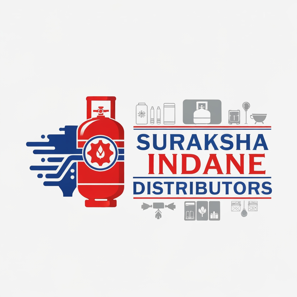AI Design for i want to create a logo for suraksha indane distributors they they distriubute gas cylinders and other things can you generate one the name is suraksha indane distributors