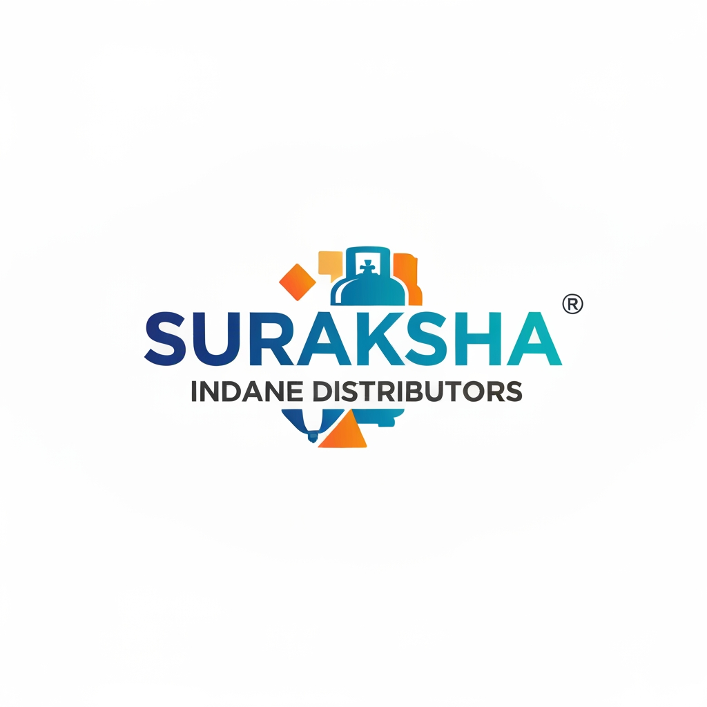 AI Design for i want to create a logo for suraksha indane distributors they they distriubute gas cylinders and other things can you generate one the name is suraksha indane distributors generate an modern design which is very interesting
