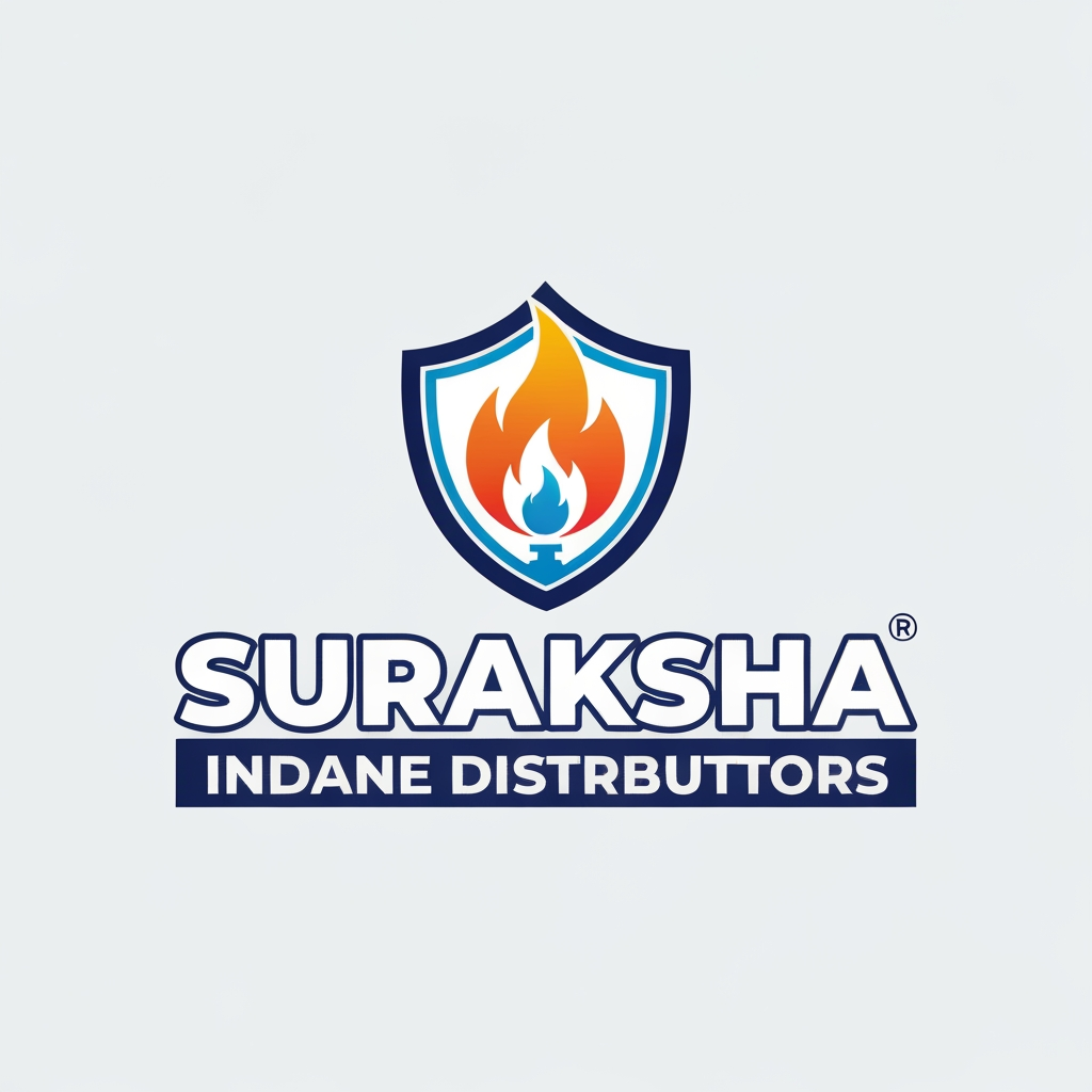 AI Design for i want to create a logo for suraksha indane distributors they they distriubute gas cylinders and other things can you generate one the name is suraksha indane distributors