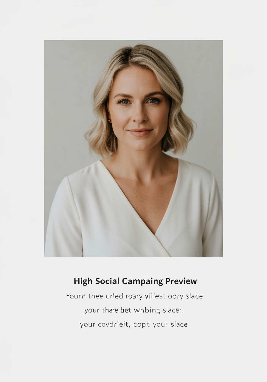 AI Design for Social campaign preview concept for brand logo. Portrait campaign visual that feels ready for client approval, clear focal image, cohesive art direction, clean space for copy to be added later, no generated text.